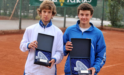 David Biosca (dreta), Campió  i Nicolas Soriano, finalista.