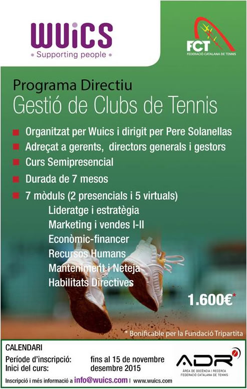 Programa Formatiu Gestió de Clubs de Tennis